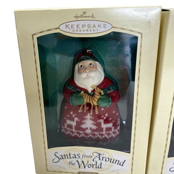 Hallmark Keepsake Ornament Collection "Santas From Around The World" Set Of 3 - Picture 2 of 6